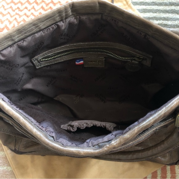 Abaco Paris handbag in beautiful grey, brown leather. Made in France. Like new. - Picture 3 of 4